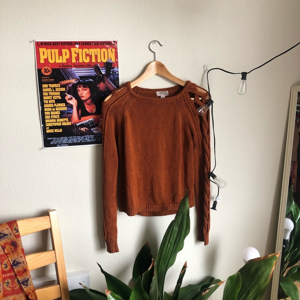 burnt orange sweater